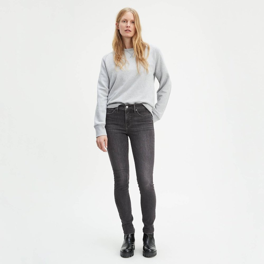 Levi 311 SHAPING SKINNY Dark Gray Slit JEANS P5118
